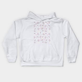 Cute white cat caticorn or kitten Unicorn seamless pattern Kids Hoodie